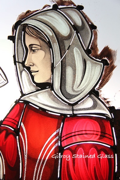 Vermeer-red-girl ©Gilroy Stained Glass