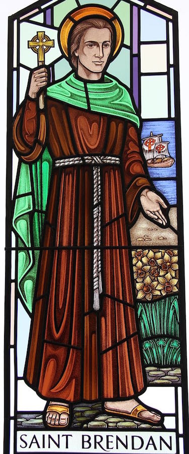 Saint Brendan Installed | Gilroy Stained Glass Ltd, Vancouver, BC, Canada