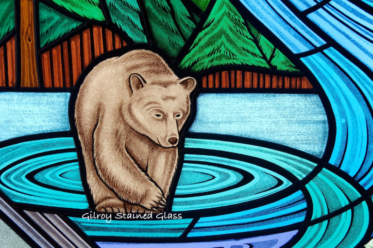 Detail of Spirit Bear ©Gilroy Stained Glass