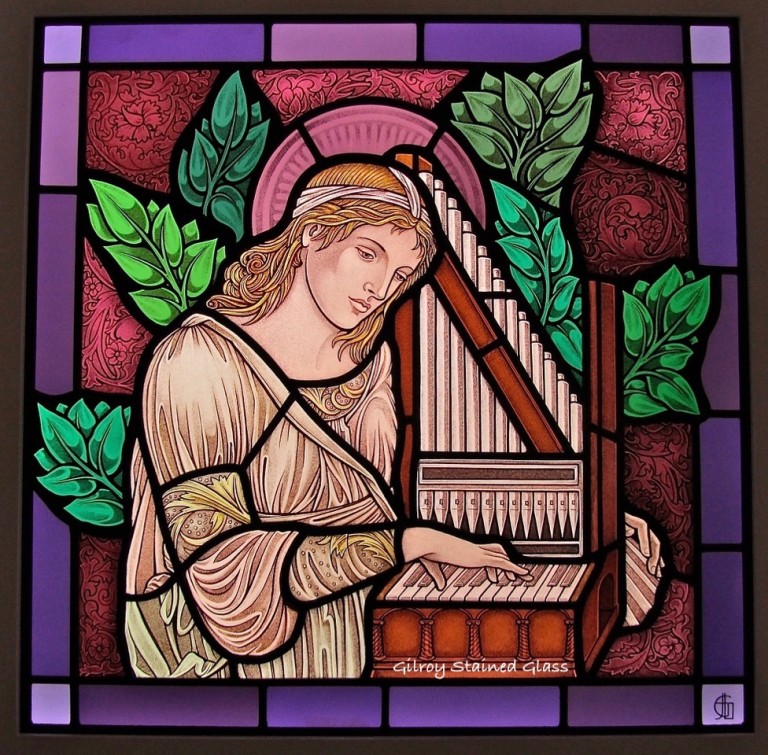 St. Cecilia A Burne Jones Inspiration Gilroy Stained 